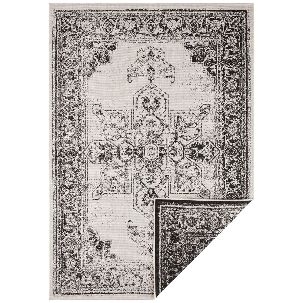 Černo-krémový venkovní koberec NORTHRUGS Borbon, 160 x 230 cm - Bonami.cz