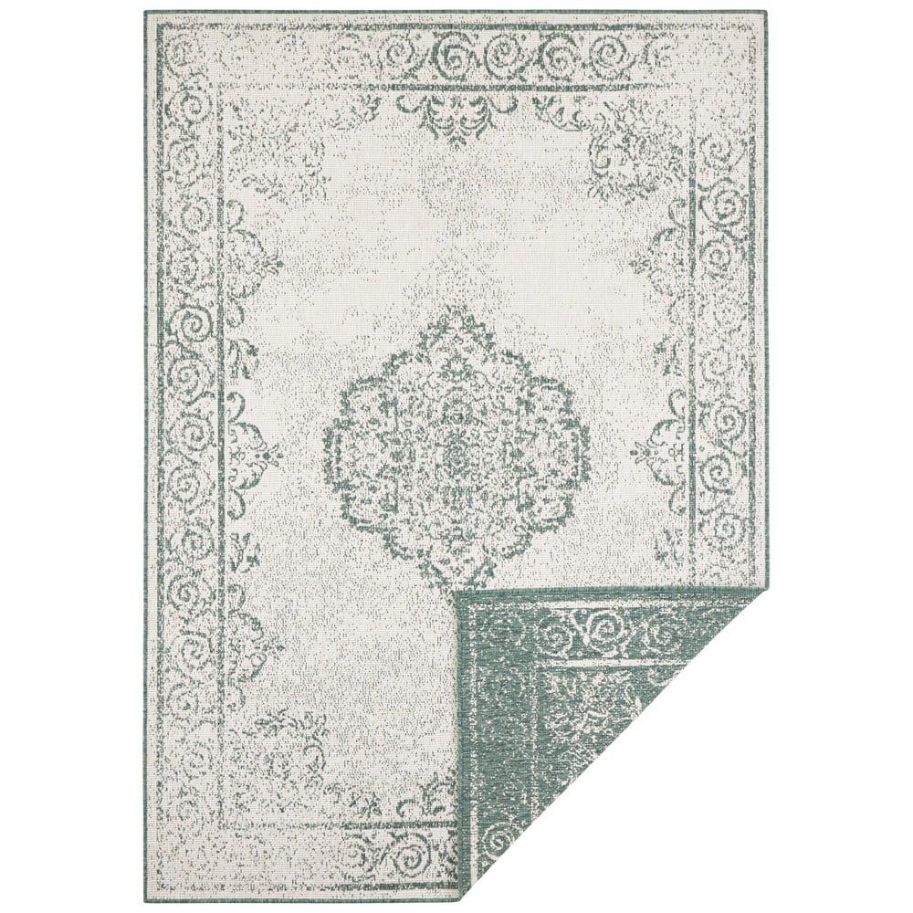 Zeleno-krémový venkovní koberec NORTHRUGS Cebu, 80 x 150 cm - M DUM.cz