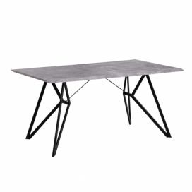 Jídelní stůl 160 x 90 cm betonový vzhled BUSCOT