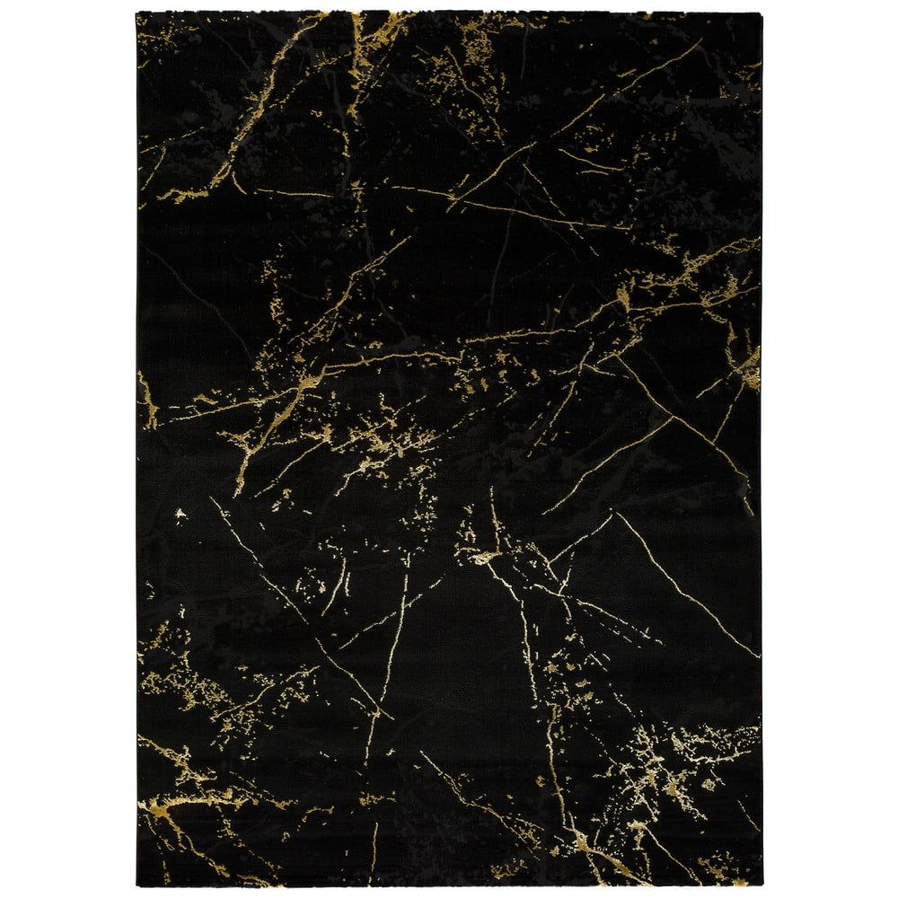 Černý koberec Universal Gold Marble, 60 x 120 cm - Bonami.cz