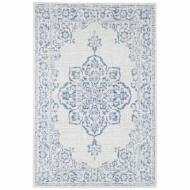 Bonami.cz: Modro-krémový venkovní koberec Bougari Tilos, 80 x 150 cm