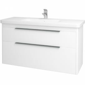 Dřevojas Koupelnová skříňka ENZO SZZ2 120 - M01 Bílá mat / M01 Bílá mat