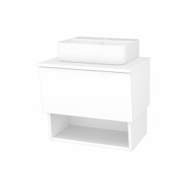 Dřevojas Koupelnová skříňka INVENCE SZZO 65 (umyvadlo Joy 3) - L01 Bílá vysoký lesk / L01 Bílá vysoký lesk