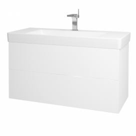 Dřevojas Koupelnová skříňka VARIANTE SZZ2 105 pro umyvadlo Laufen Pro S - M01 Bílá mat / M01 Bílá mat
