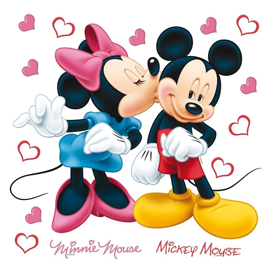 Samolepicí dekorace Minnie a Mickey, 30 x 30 cm - 4home.cz