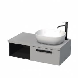 Koupelnová skříňka pod umyvadlo Naturel Art Deco 90x50x27,8 cm šedá touch ARTDECO90STPBU