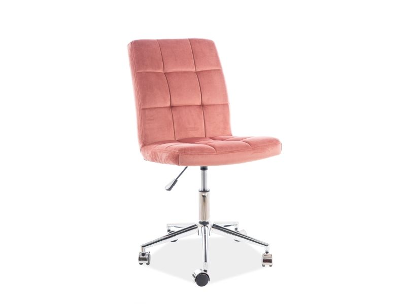 Židle kancelářská Q020 VELVET ANT. růžový BLUVEL52 - Nabytek-Bogart.cz