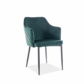 Židle ASTOR VELVET Černá Konstrukce/Zelený BLUVEL78