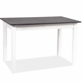Stůl HORACY Antracitový / bílý MAT 100(140)x60