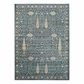 Modrý koberec z viskózy Universal Vintage Flowers, 120 x 170 cm Bonami.cz