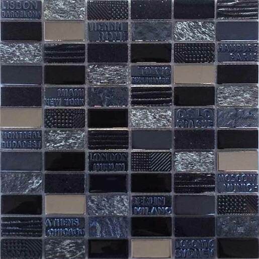 Mozaika Mosavit City negro 30x30 cm mat / lesk MOSCITYNE, 1ks - Siko - koupelny - kuchyně