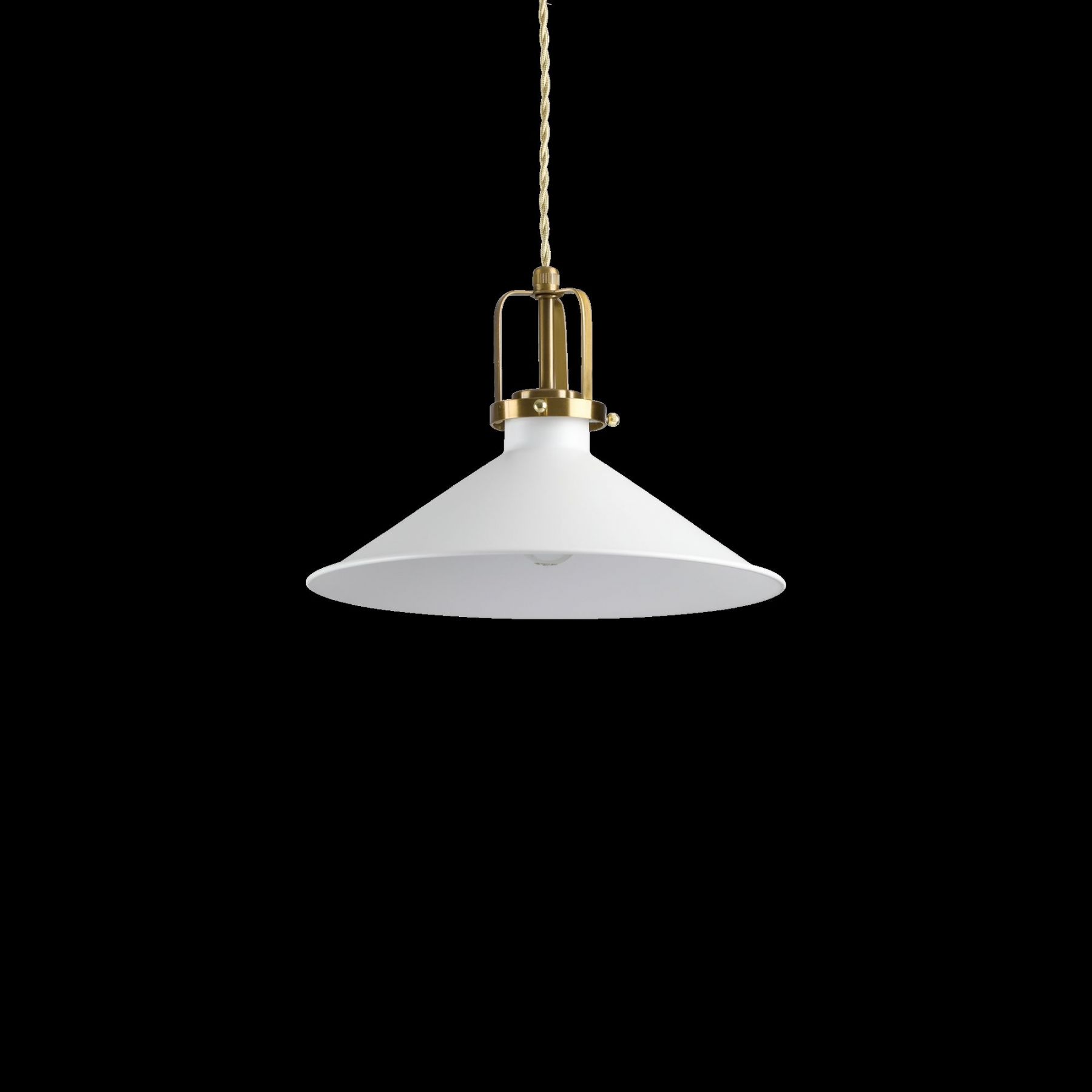 Ideal Lux 238173 závěšený stropní lustr Eris 1x60W | E27 - bílý se zlatými doplňky - Dekolamp s.r.o.