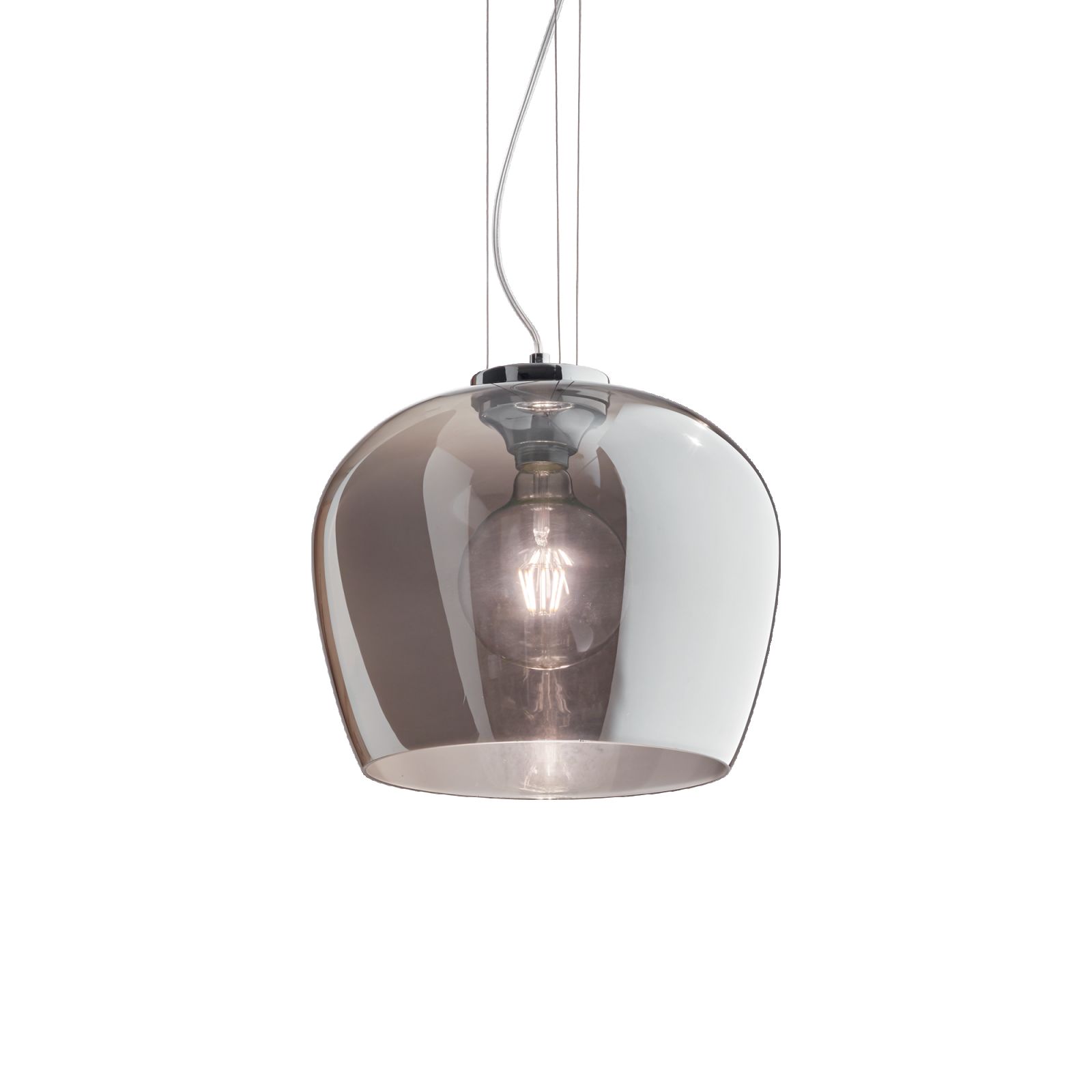Ideal Lux 241517 závěsný stropní lustr Blossom 1x60W | E27 - kouřové sklo - Dekolamp s.r.o.