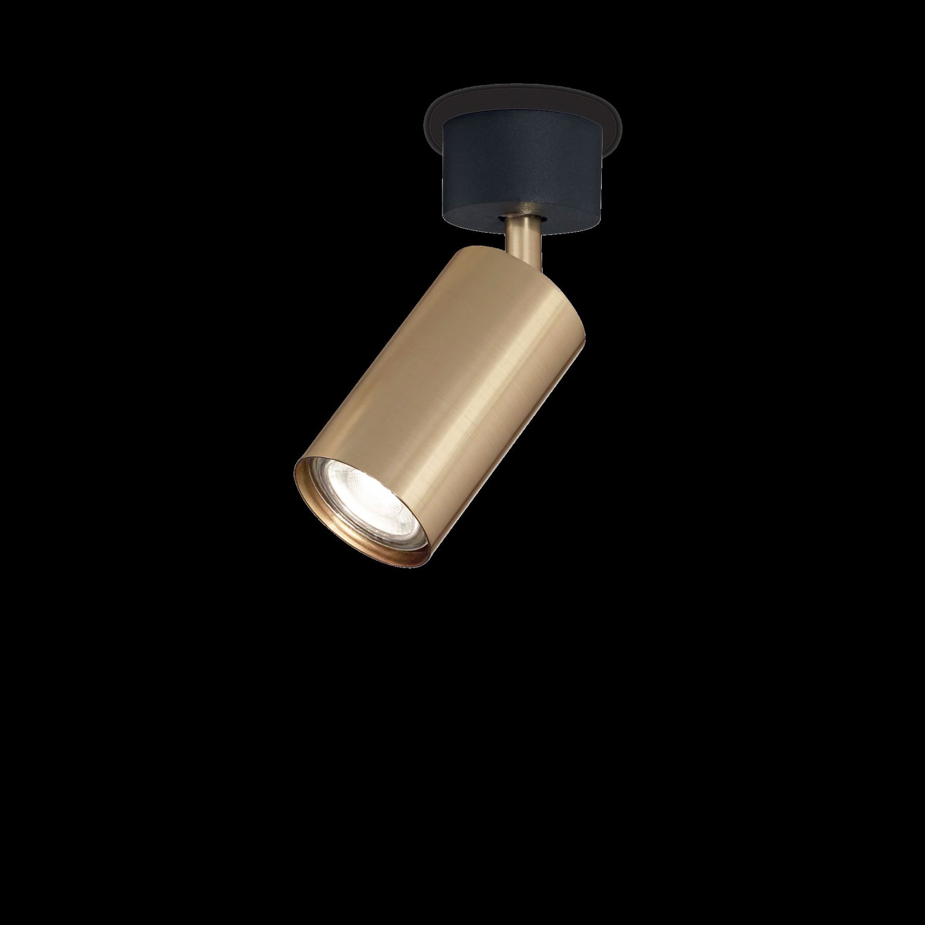 Ideal Lux 244662 stropní a nástěnná bodová lampa Dynamite 1x28W | GU10 - matná mosaz - Dekolamp s.r.o.