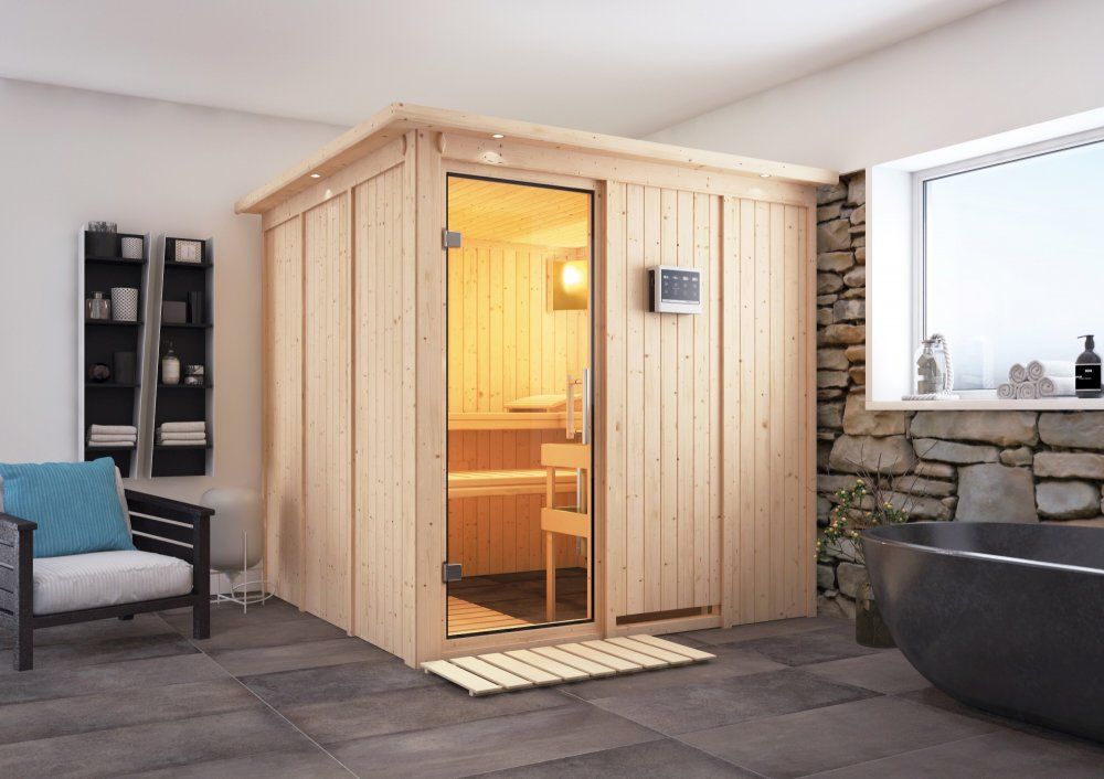 Interiérová finská sauna 196 x 196 cm Dekorhome - DEKORHOME.CZ