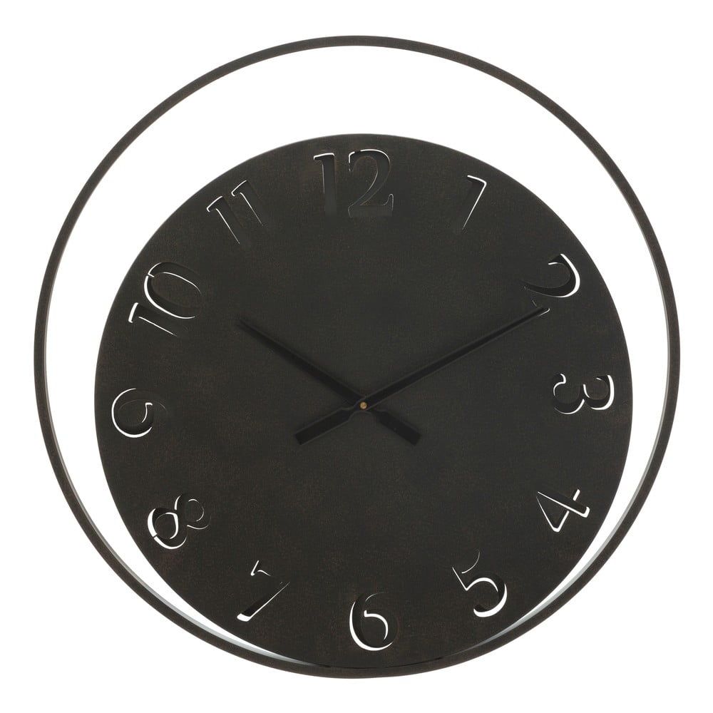 Černé nástěnné hodiny Mauro Ferretti Circle, ⌀ 60 cm - Bonami.cz