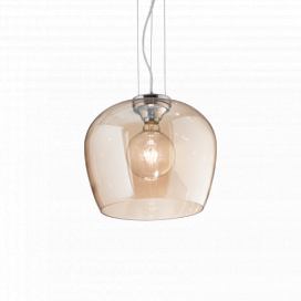 Ideal Lux 241524 závěsný stropní lustr Blossom 1x60W | E27 - sklo s chromovým efektem
