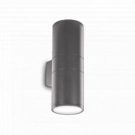 Ideal Lux 236858 venkovní bodová nástěnná lampa Gun 2x60W | E27 | IP54 - antracit