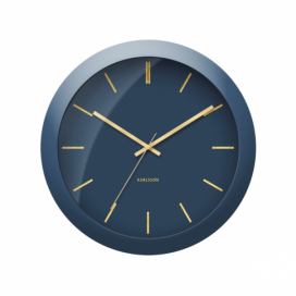 Time for home Modro-zlaté nástěnné hodiny Belene Ø 40 cm