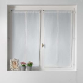 Douceur d\'intérieur Kuchyňská krátká záclona DENTELLINA, 60 x 160 cm, bílá, 2 ks.