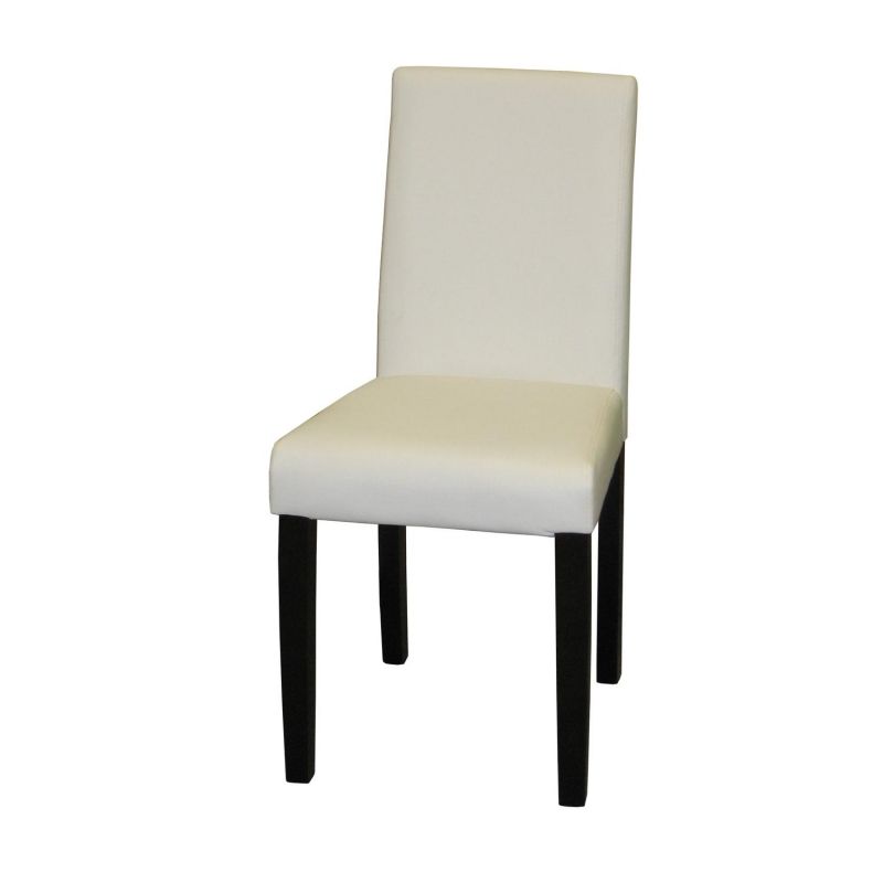 Židle PRIMA bílá/hnědá 3036 - IDEA nábytek