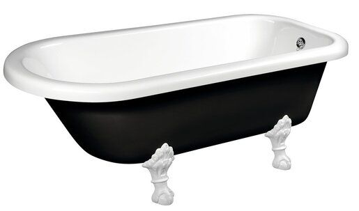 Volně stojící vana Polysan Foxtrot 170x75 cm akrylát levá i pravá černá/nohy bílé 72962 - Siko - koupelny - kuchyně