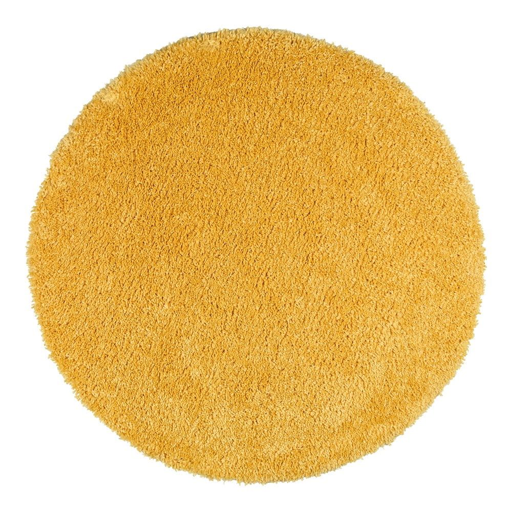 Žlutý koberec Universal Aqua Liso, ø 80 cm - Bonami.cz