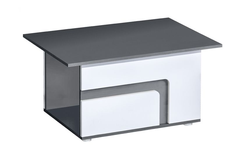 Domel Konferenční stolek APETITO 18 Domel 90/46/60 barva: antracyt/bílý mat - DAKA nábytek