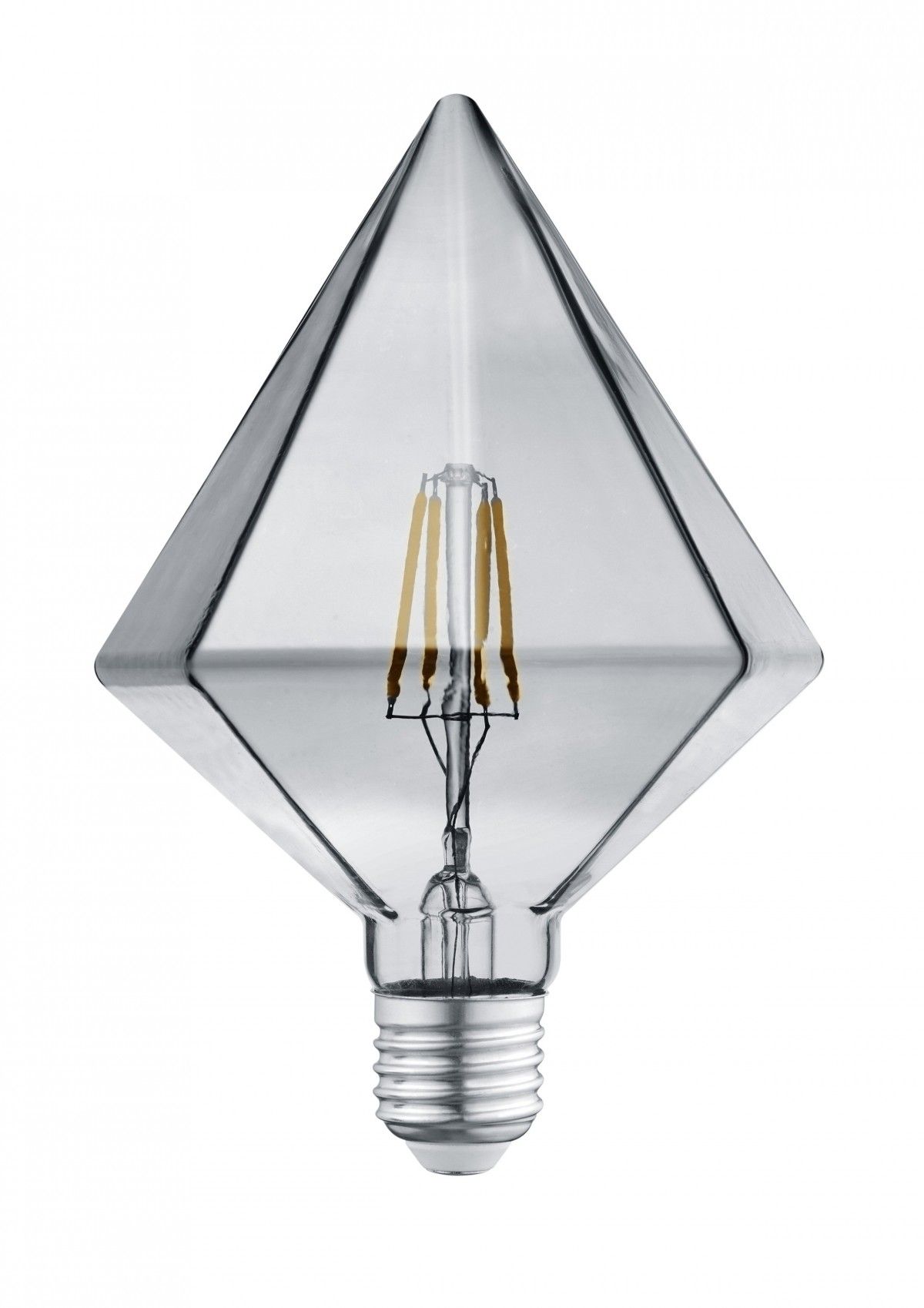 Trio 901-454 LED designová filamentová žárovka Kristall 1x4W | E27 | 140lm | 3000K - kouřové sklo - Dekolamp s.r.o.