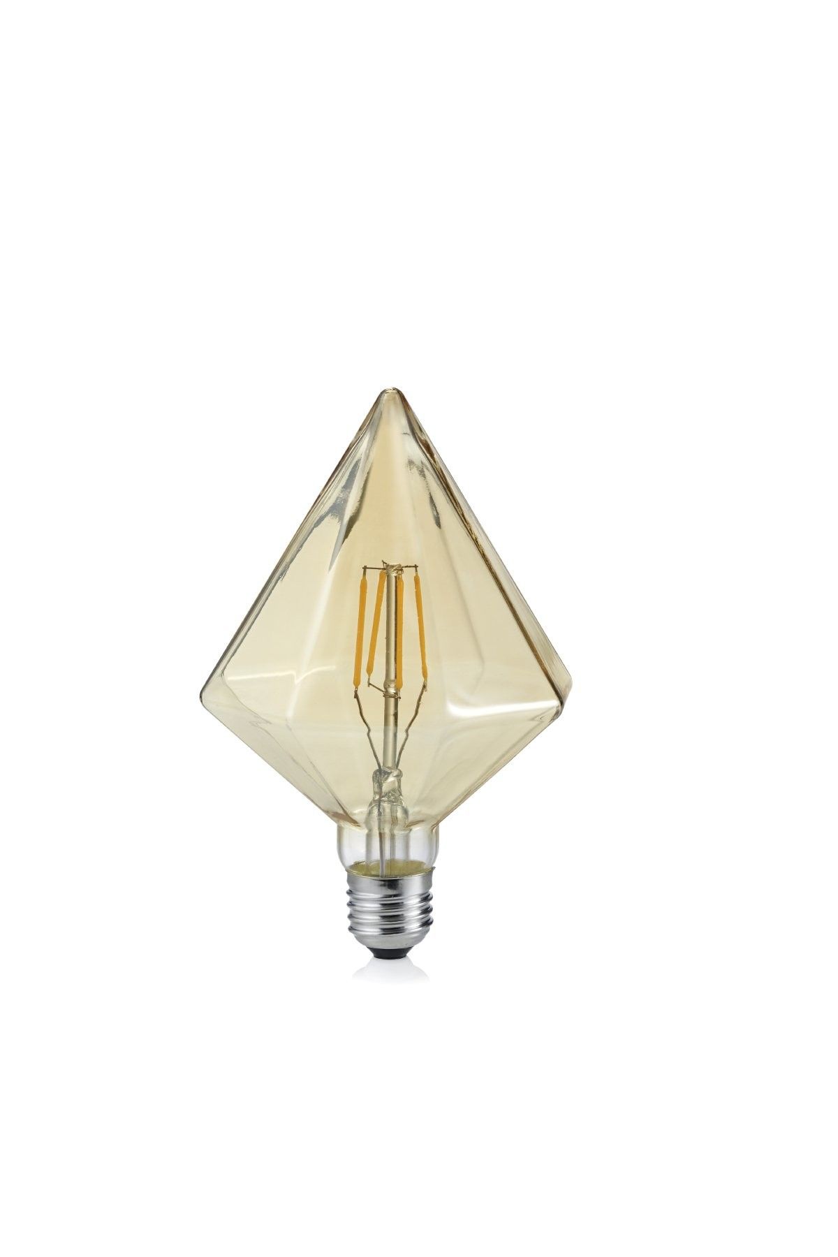 Trio 901-479 LED designová filamentová žárovka Kristall 1x4W | E27 | 320lm | 2700K - jantar - Dekolamp s.r.o.