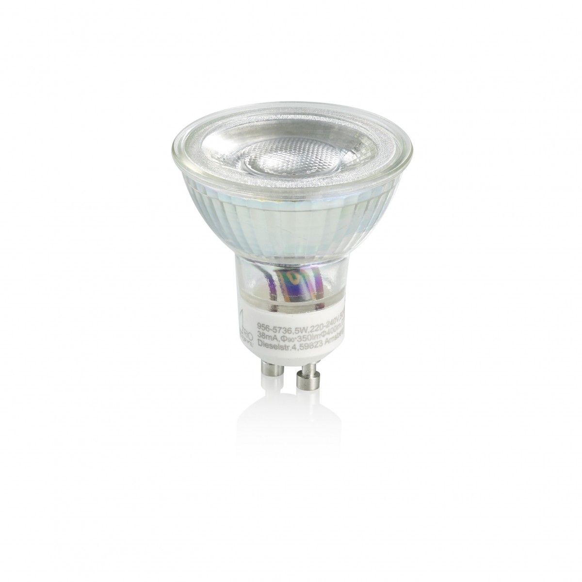 Trio 956-5736 LED bodová žárovka Reflektor 1x5W | GU10 | 400lm | 3000K - 3 fázové stmívání, stříbrná - Dekolamp s.r.o.