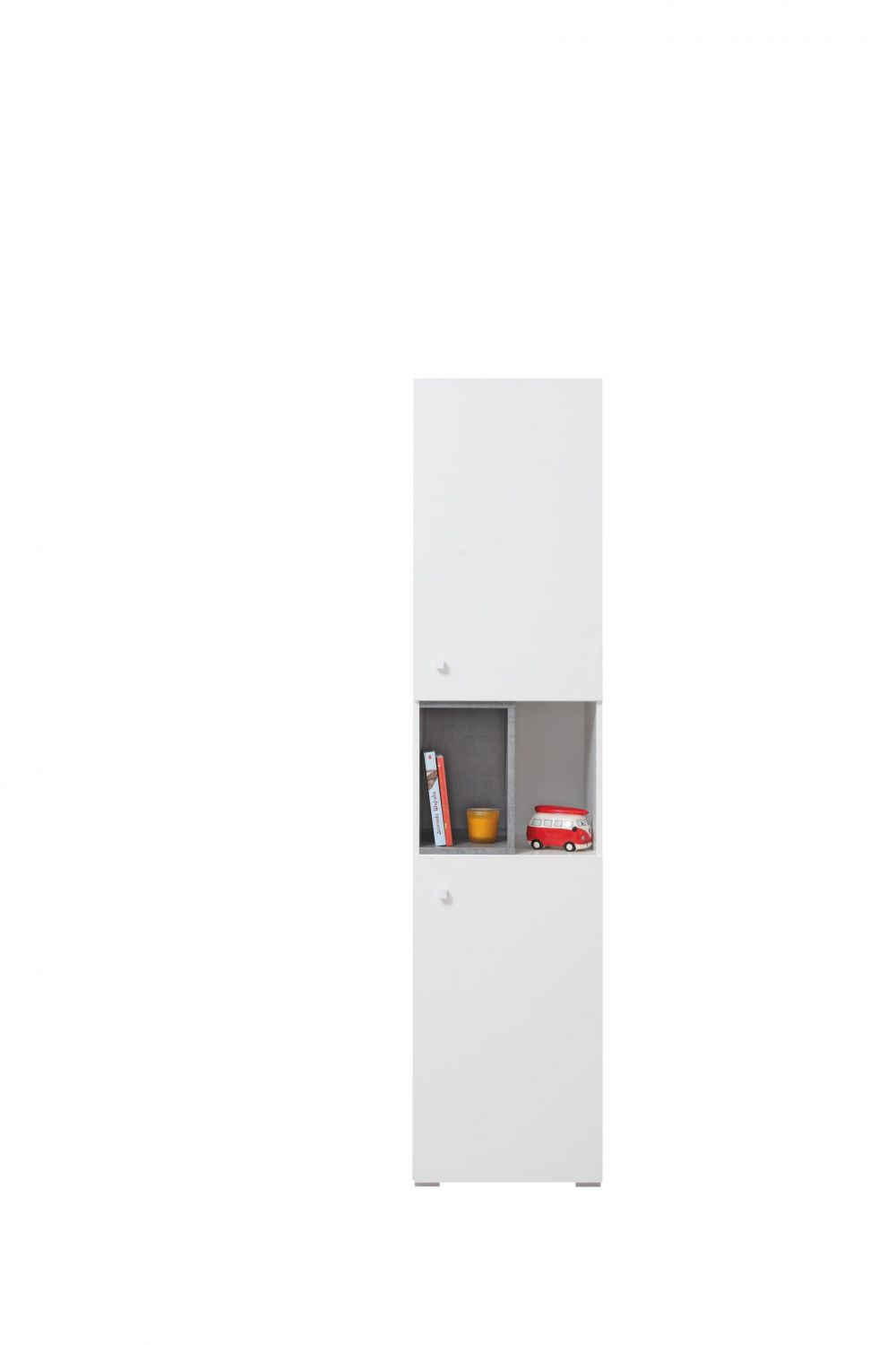 Regál Sigma SI5, bílý lux/beton - DAKA nábytek