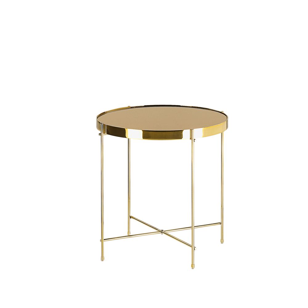 Odkládací stolek zlatý ⌀ 40 cm LUCEA - Beliani.cz