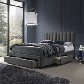 HALMAR Čalouněná postel Lado 160x200 cm šedá