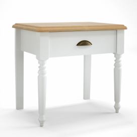 Nábytek Harmonia s.r.o.: Noční stolek Belinda - bílá/dub masiv