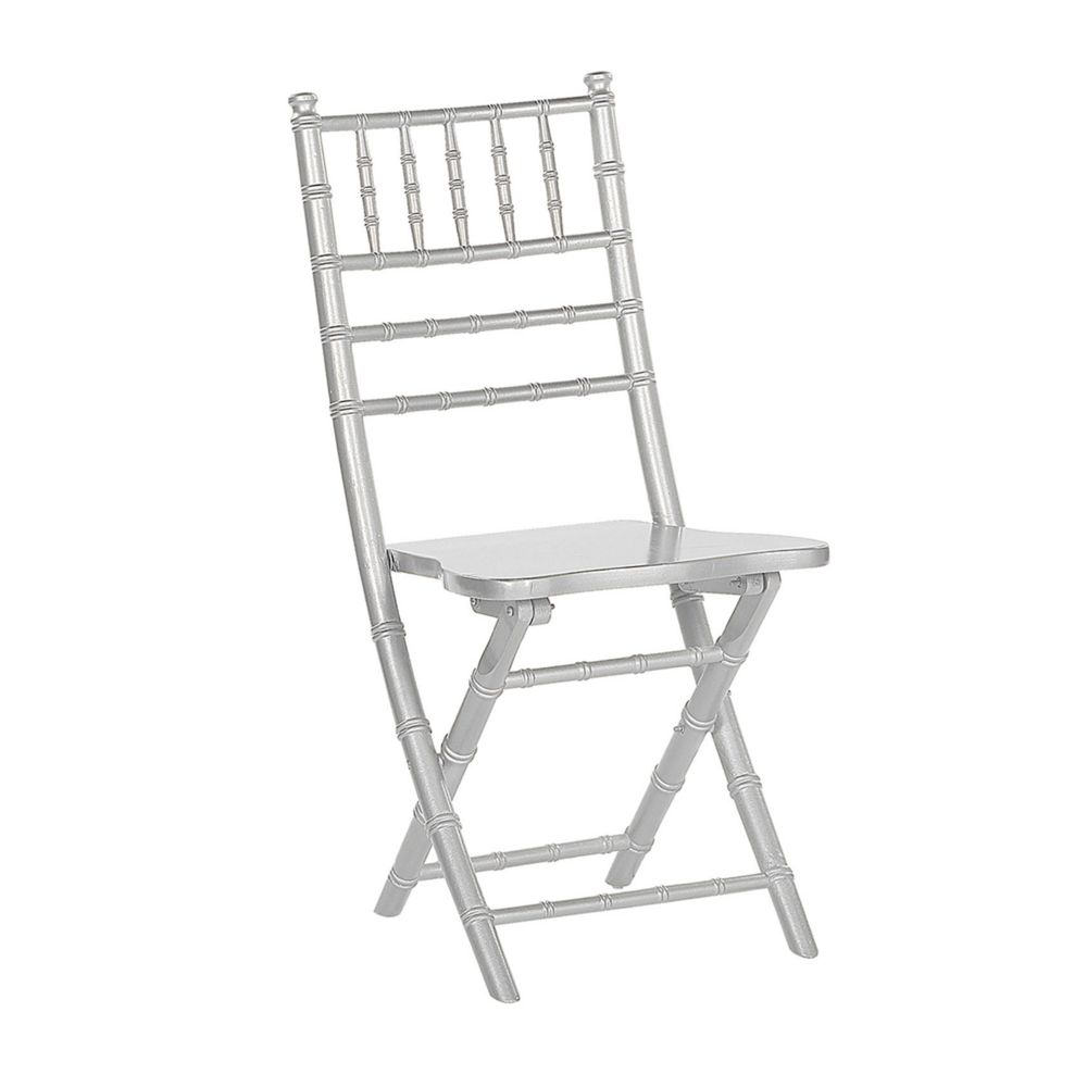 Sada 4 dřevěných židlí stříbrné MACHIAS - Beliani.cz