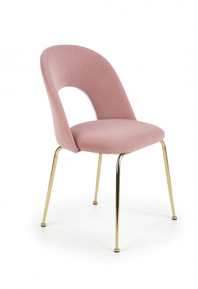 Halmar Jídelní židle K385 - růžová/zlatá - DEKORHOME.CZ