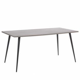 Jídelní stůl s betonovým efektem 160 x 80 cm černý SANTIAGO