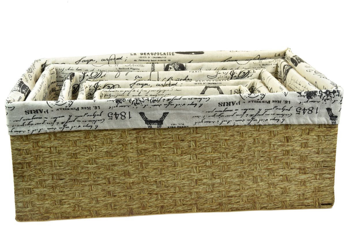 Vingo Úložný box s látkou PARIS Rozměry (cm): 30x20, v. 12 - Vingo