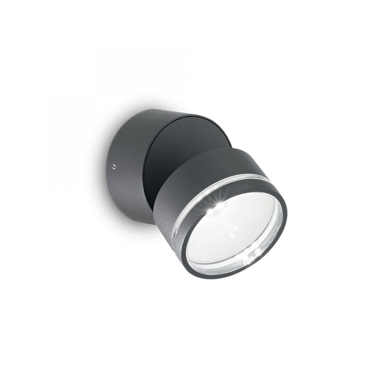 Ideal Lux 285498 LED venkovní nástěnné svítidlo Omega Ap Round 1x7W | 650lm | 4000K | IP54 - hnědá - A-LIGHT s.r.o.