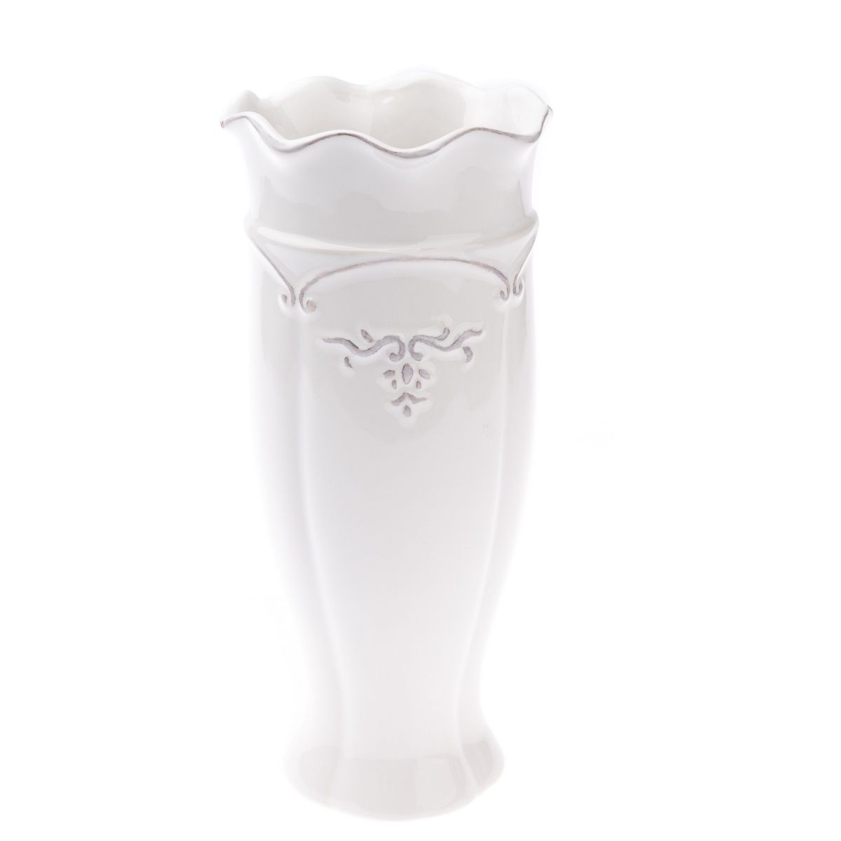 Keramická váza Vallada bílá, 11,5 x 25 x 11,5 cm - 4home.cz