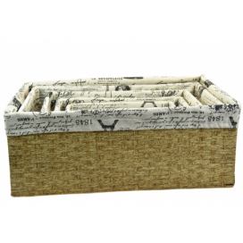 Vingo Úložný box s látkou PARIS Rozměry (cm): 30x20, v. 12