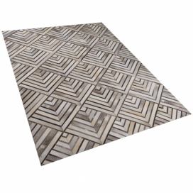 Béžový kožený koberec 160 x 230 cm TEKIR