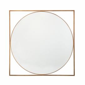 Nástěnné zrcadlo 76 x 76 cm zlaté NIHOA Beliani.cz