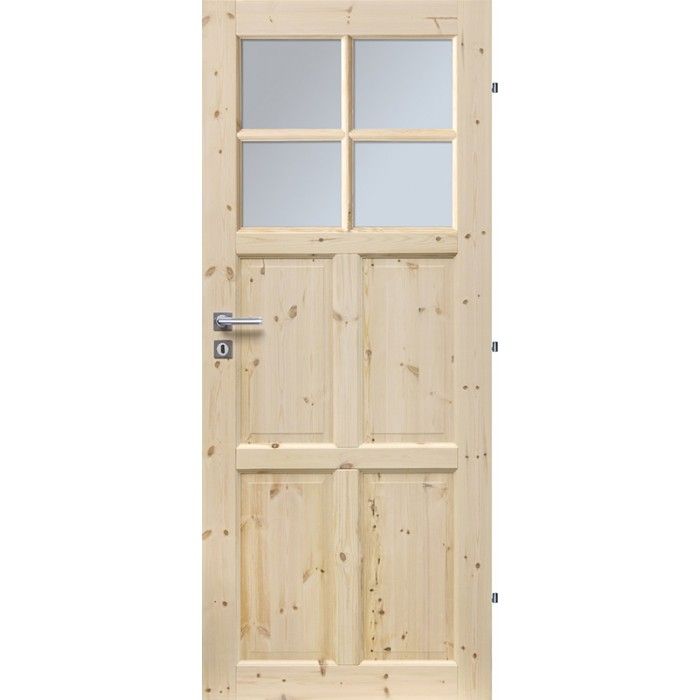 ERKADO Dřevěné masivni dveře masiv z borovice BUDAPEST 4S (Kvalita B) - ERKADO CZ s.r.o.
