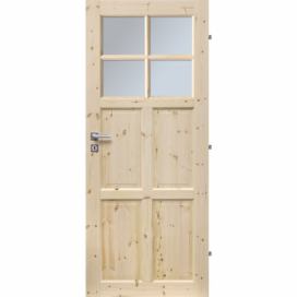 ERKADO Dřevěné masivni dveře masiv z borovice BUDAPEST 4S (Kvalita B)