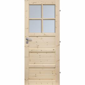 ERKADO Dřevěné masivni dveře masiv z borovice MANCHESTER 4S (Kvalita B)