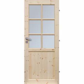 ERKADO Dřevěné masivni dveře masiv z borovice TORONTO 6S (Kvalita B)