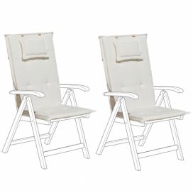Sada 2 polštářů pro zahradní židle špinavě bílé TOSCANA/JAVA