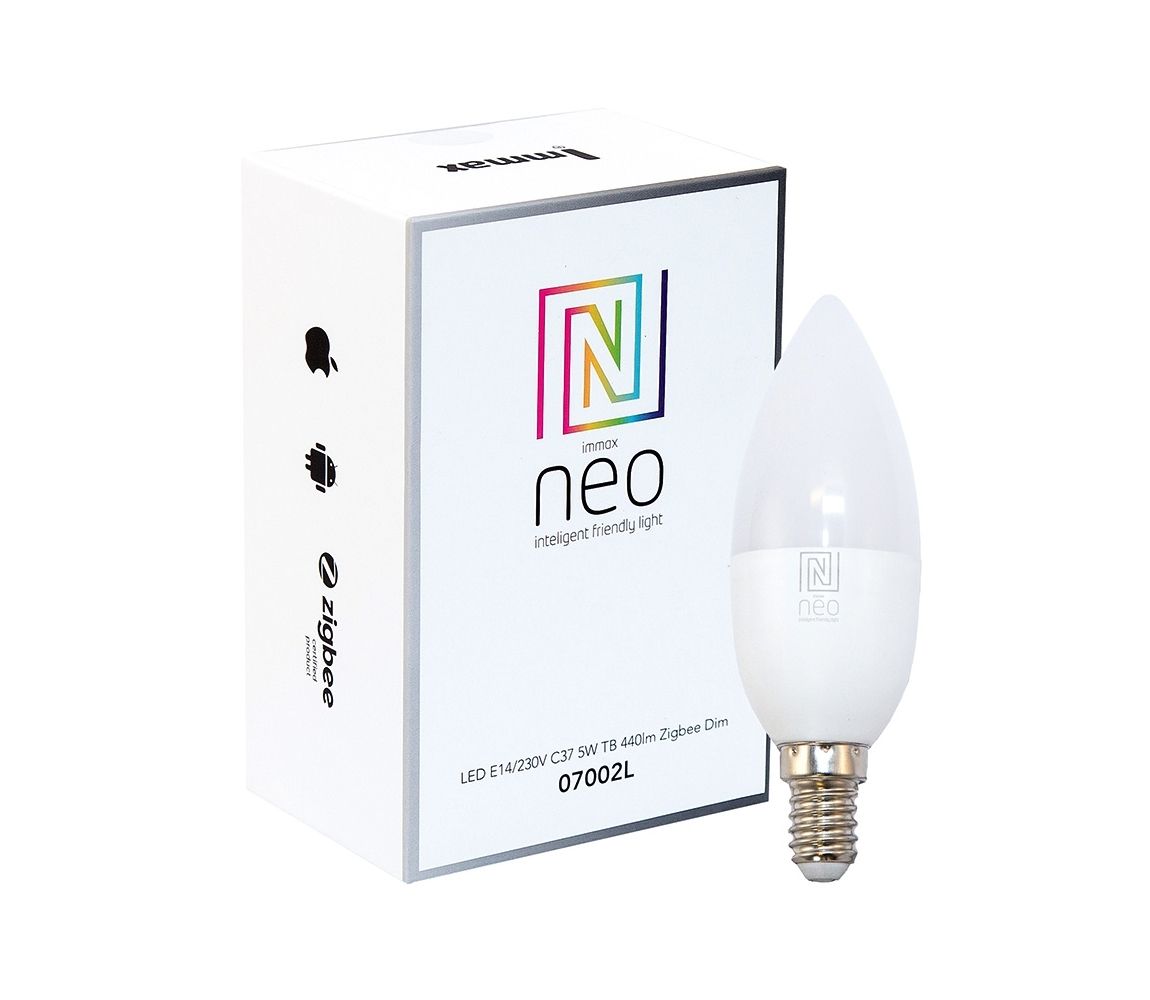  LED žárovka Neo E14 5W LED žárovka, E14, 230V, C37, 5W, teplá bílá, stmívatelná, 440lm -  Svět-svítidel.cz